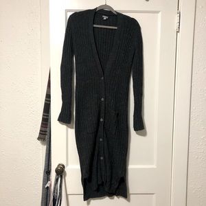 Aerie Gray Duster Long Cardigan